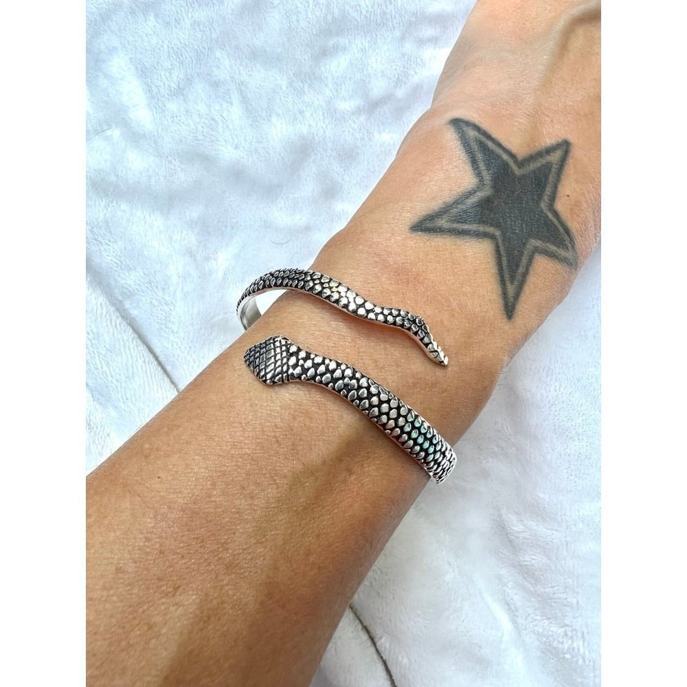 925 Divine Feminine Snake Serpent Bracelet - Picture 2 of 9